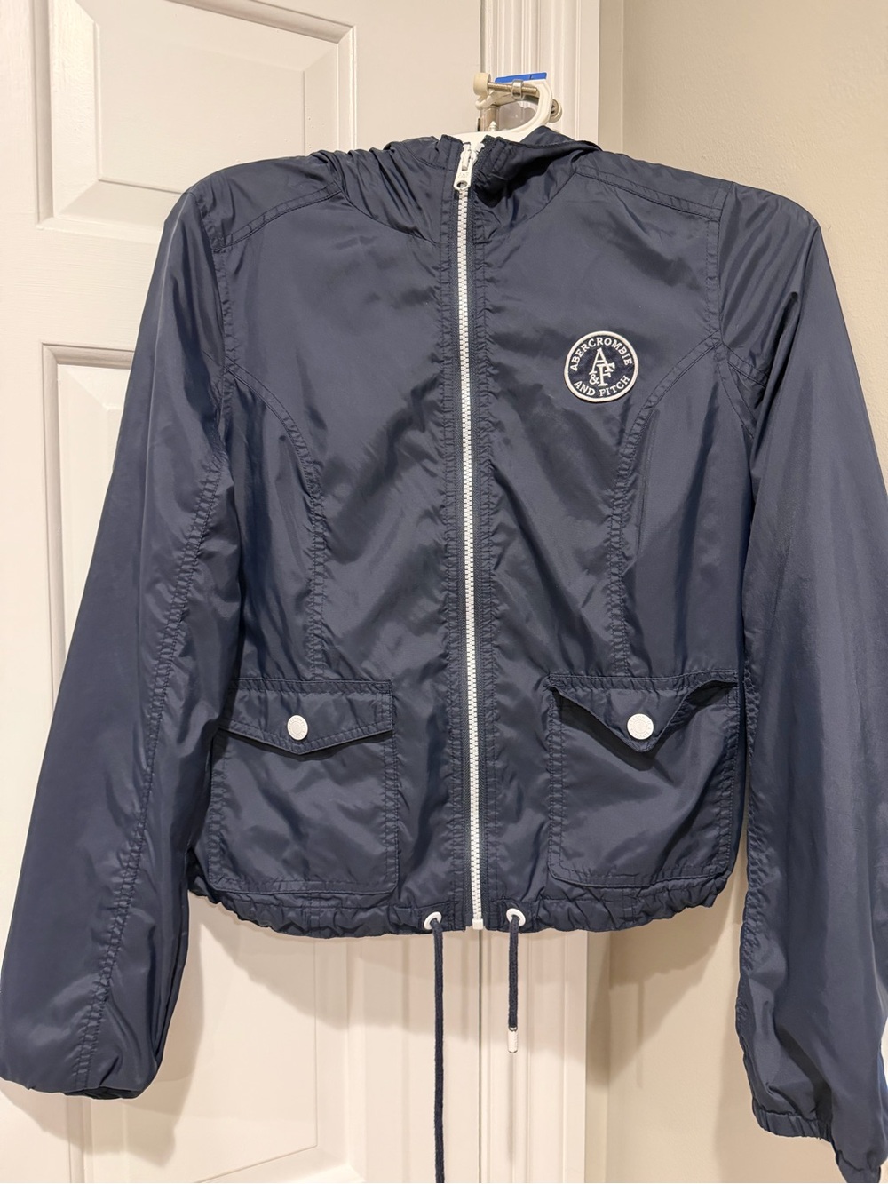 Abercrombie & Fitch Navy Hooded Rain Jacket for Kids